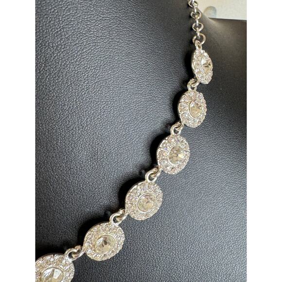 Silver toned and rhinestones necklace 16” & 3” ext - Picture 14 of 15
